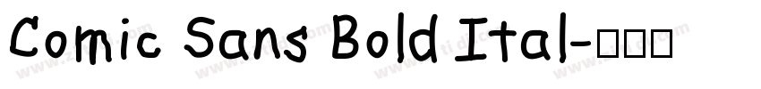 Comic Sans Bold Ital字体转换